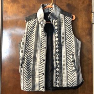 Aztec print vest